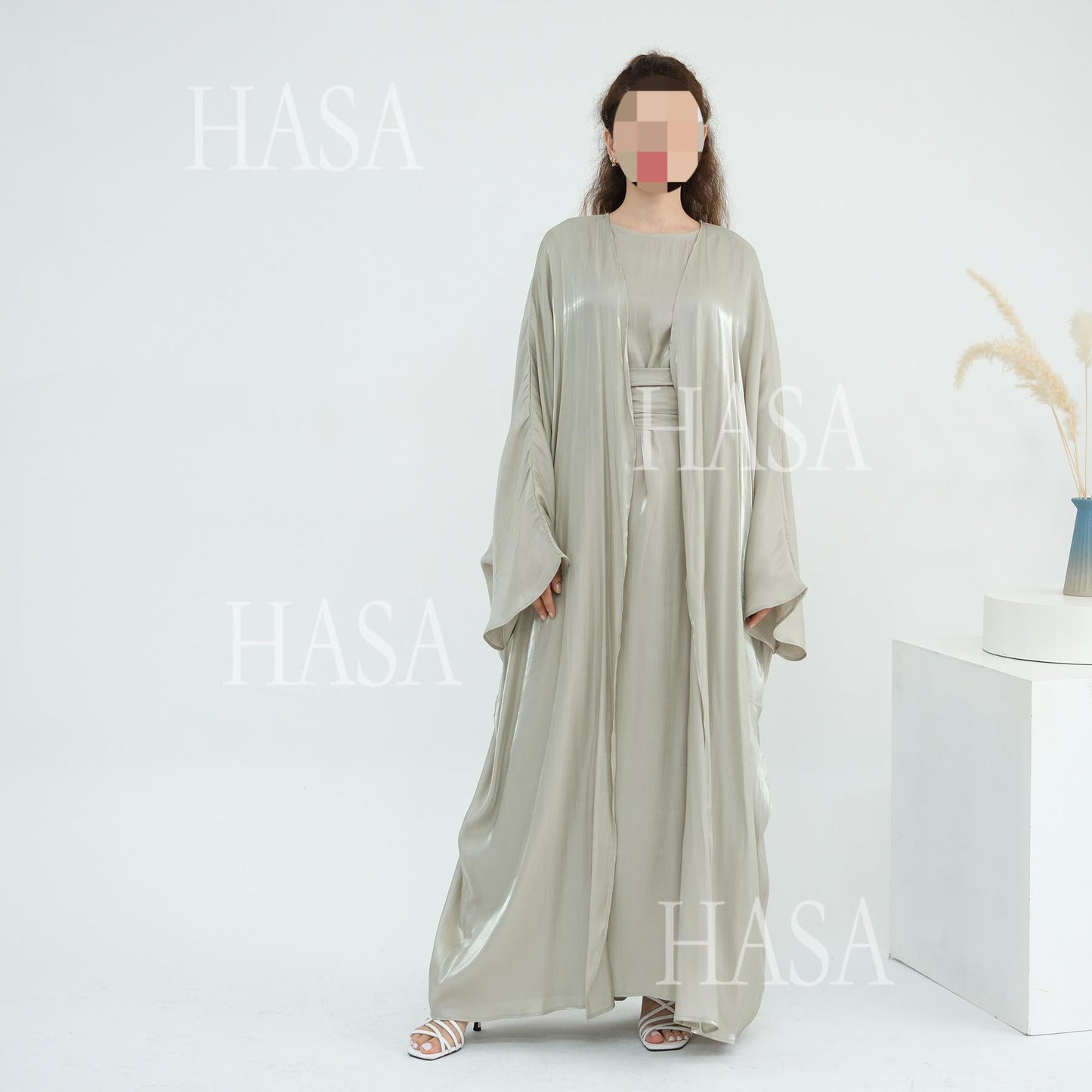 LUMAYA6530 Solid color simple two-piece long skirt suit