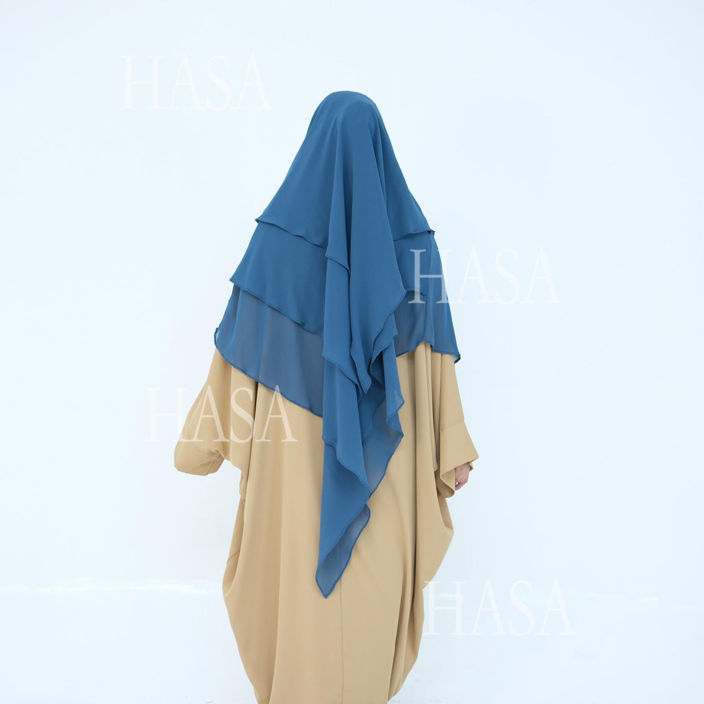 LUMAYA6475 Soft and large double-layer headscarf, wide solid color