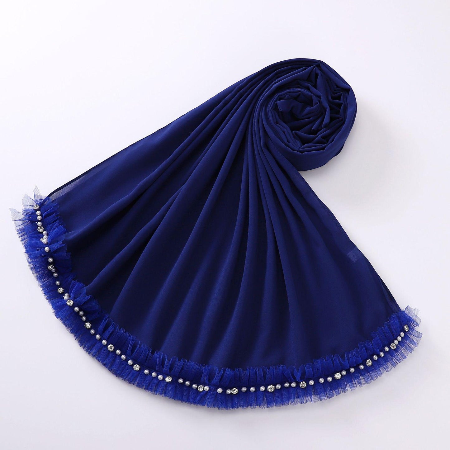 LUMAYA LM1118 Pearl Chiffon Lace Headscarf