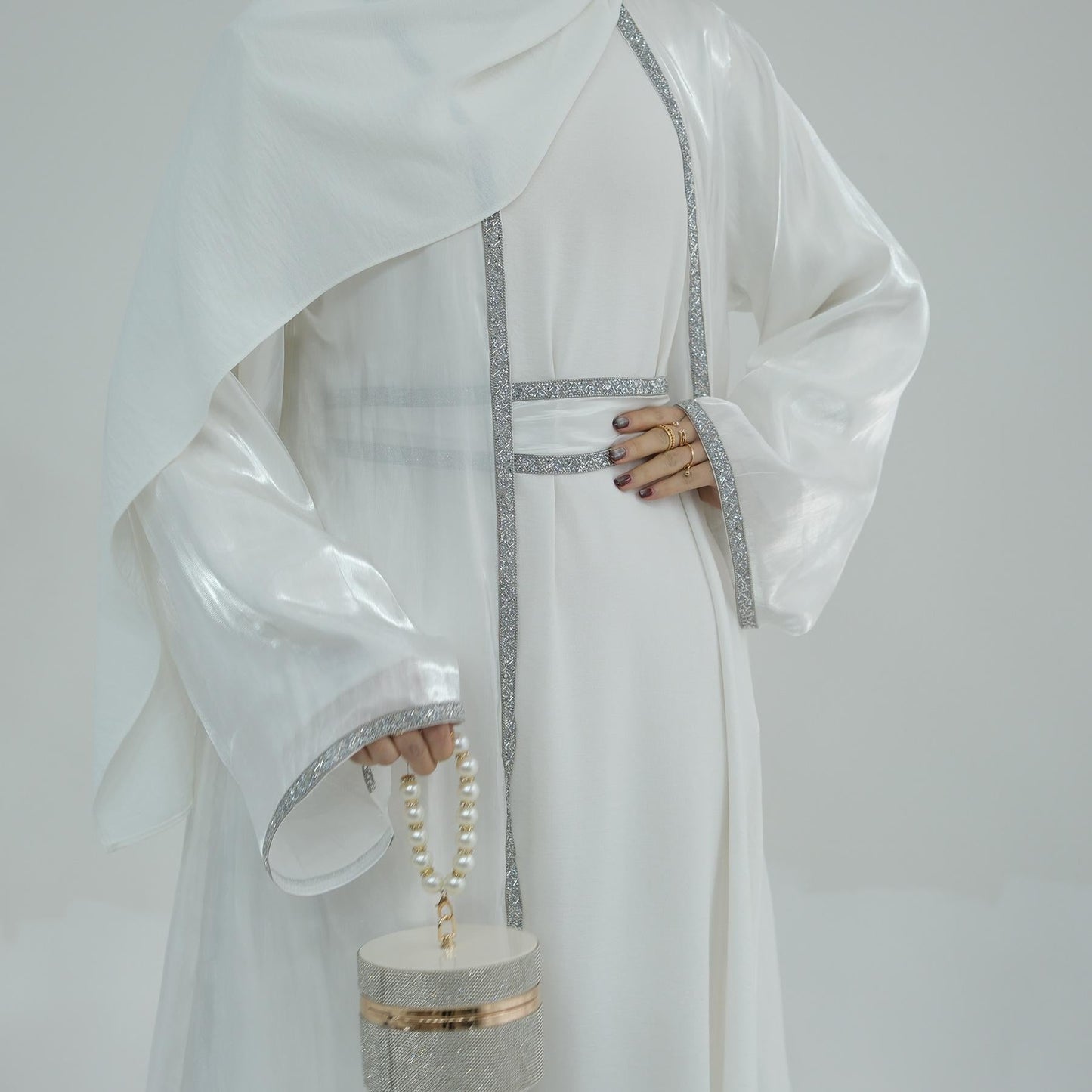 LUMAYA LM1185 3pcs Set Cardigan+Inner Dress+Hijab