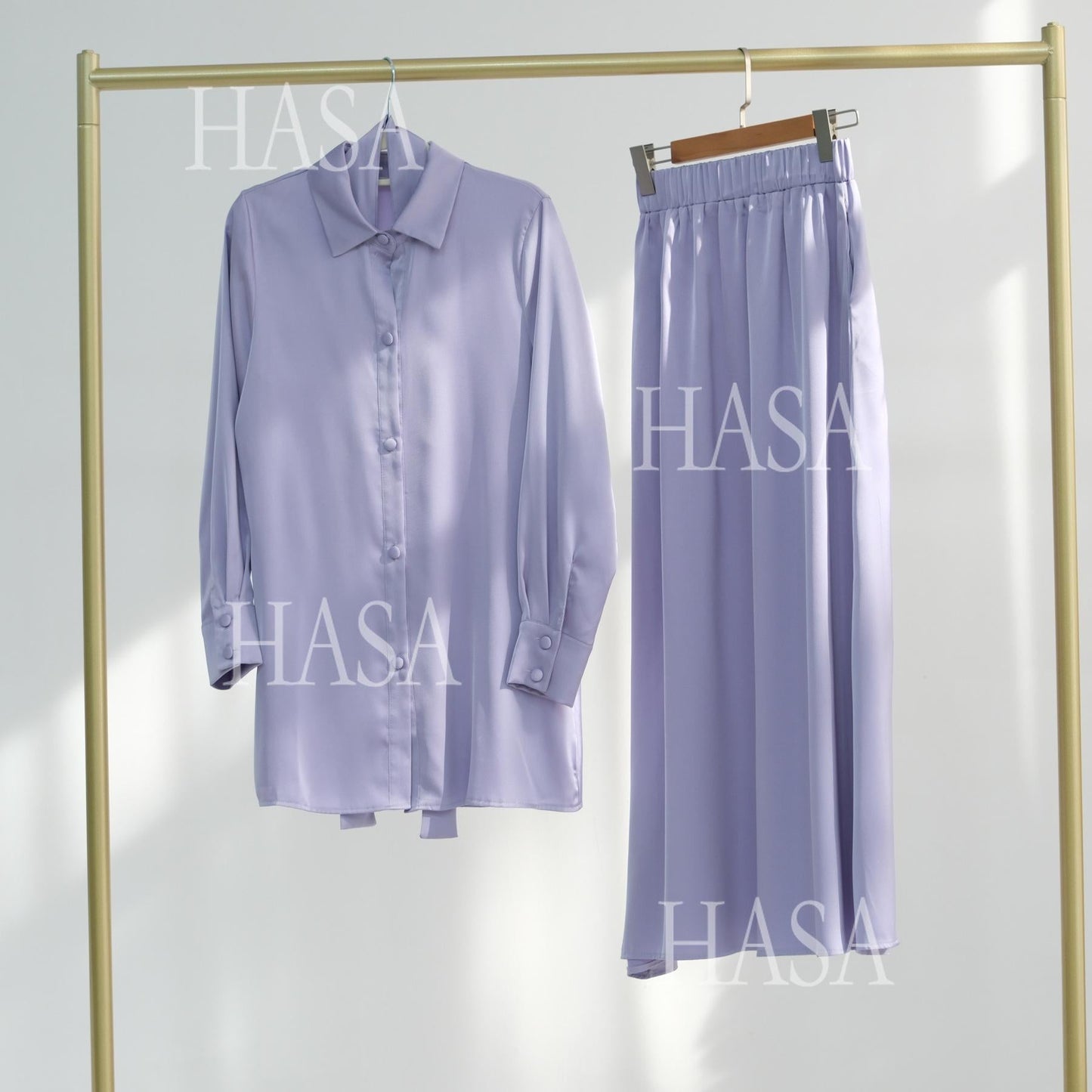 LUMAYA5874 Gentle Lace-up Two-piece Suit, Simple Texture, First Choice for Daily Wear abaya girl