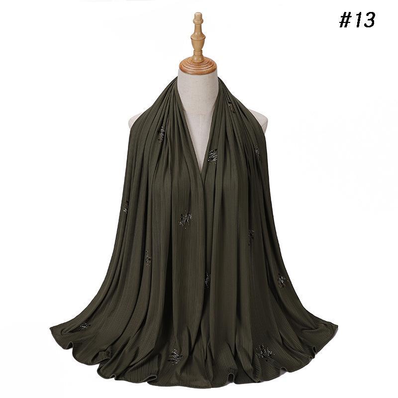 LUMAYA LM1133 New Striped Hot Drilling Headscarf