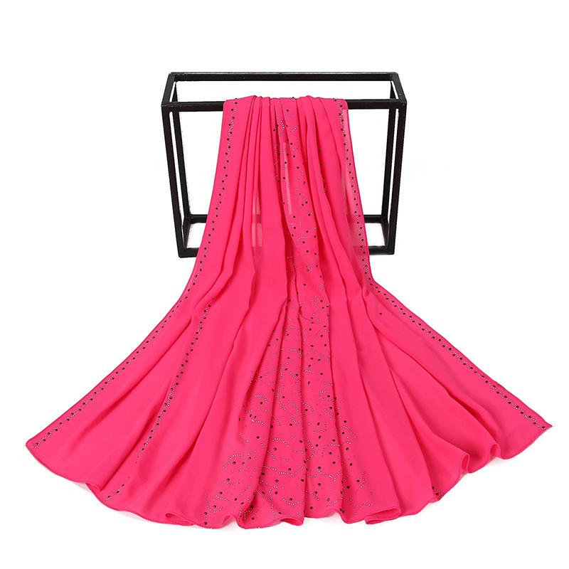 LUMAYA LM1127 Pearl Chiffon Rhinestone Headscarf