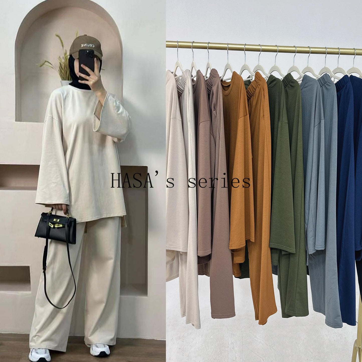 LUMAYA5488 Fashionable and Comfortable Loose Two-piece Suit - Simple Solid Color Design two  piece co  ords