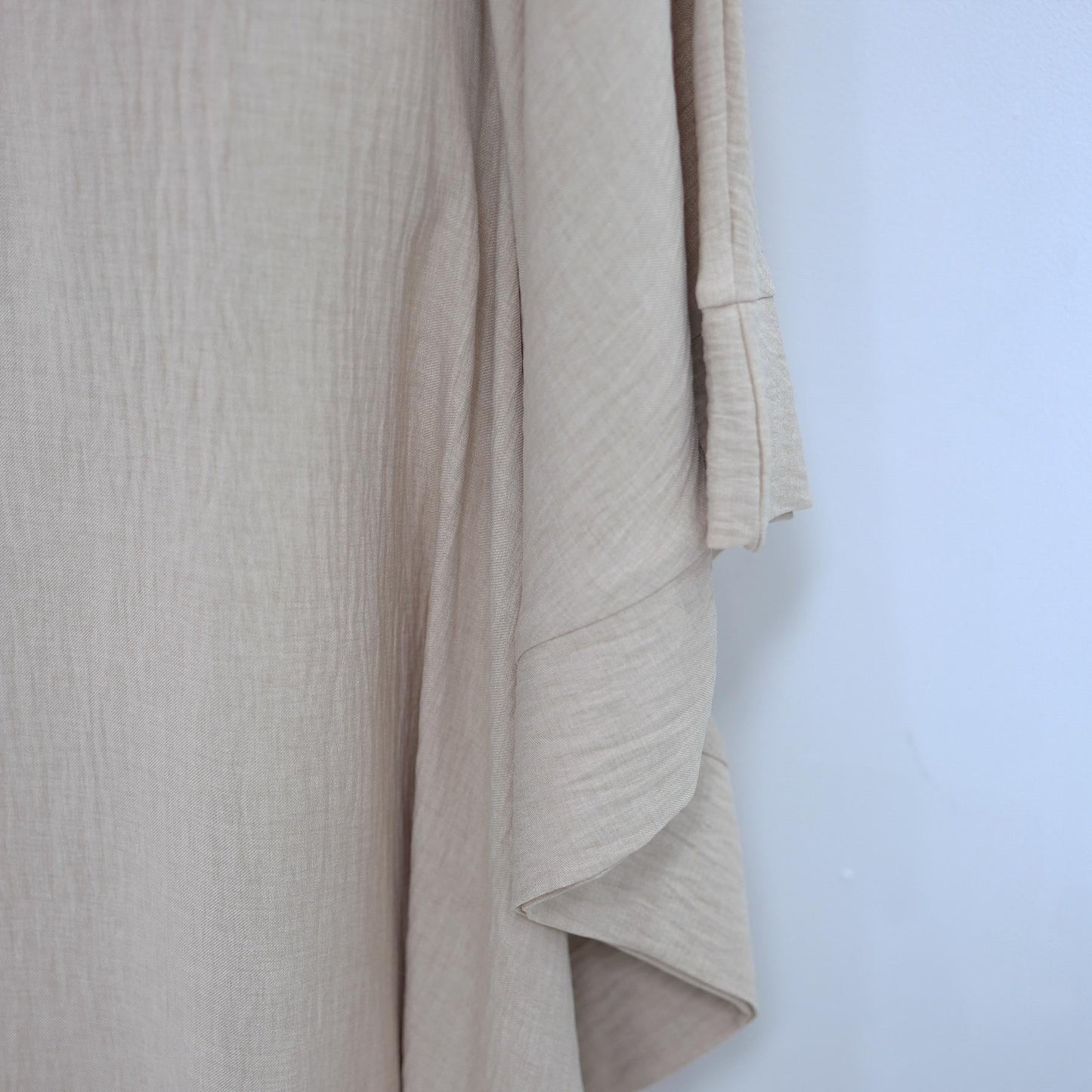 LUMAYA LM1177 Waist Raging Bat Sleeves Dress Crepe Kaftan with Built-in Belt