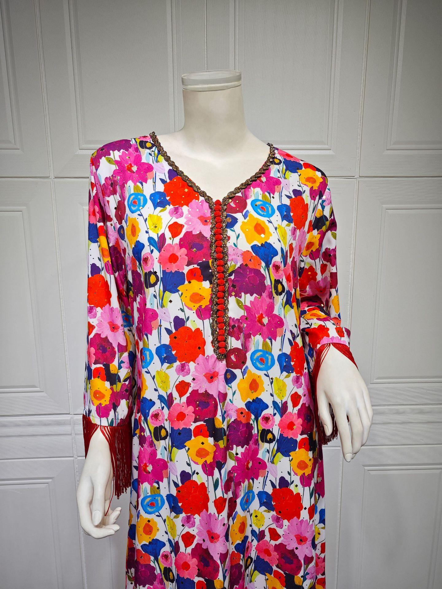 LUMAYA LUMAYA1080 Printed Casual Muslim Abaya