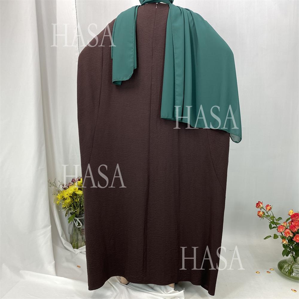LM6586 Loose Turkish Pleated Dress, Fashionable Long Design