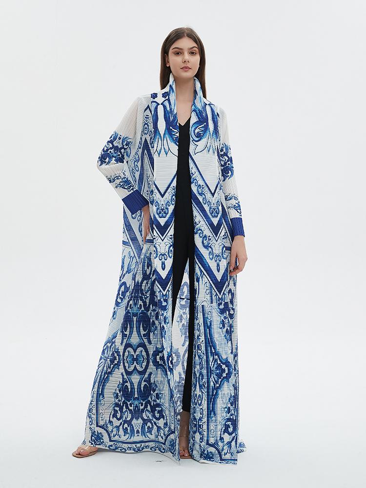 LUMAYA6704 Porcelain Dreams Blue and White Abaya for Ramadan