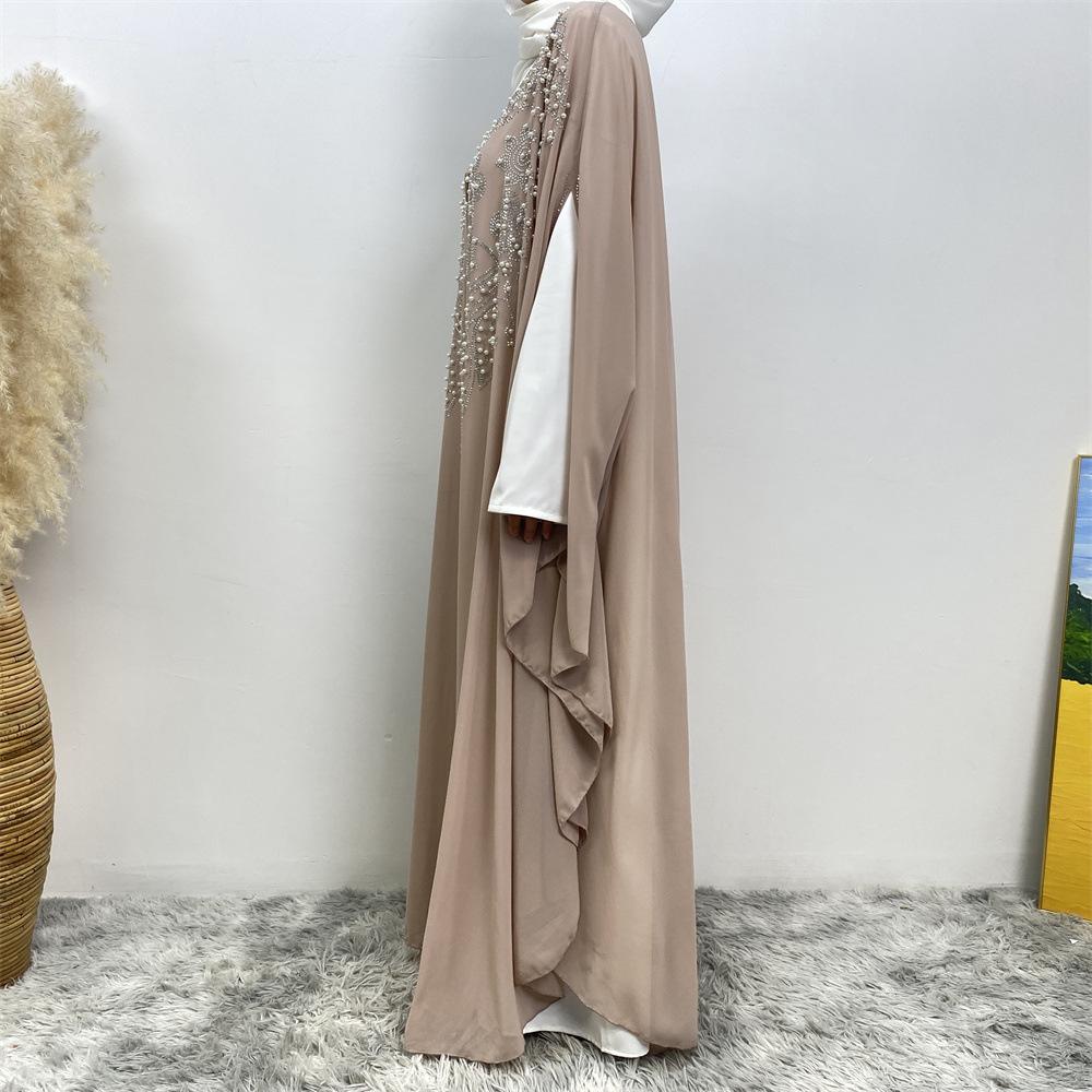 LUMAYA LUMAYA1085 Muslim Rhinestone Cardigan Dress