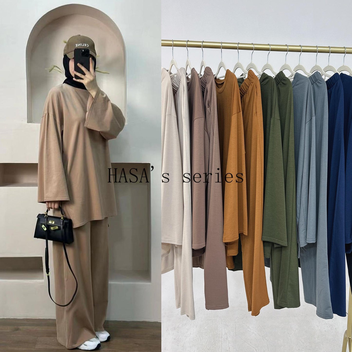 LUMAYA5488 Fashionable and Comfortable Loose Two-piece Suit - Simple Solid Color Design two  piece co  ords