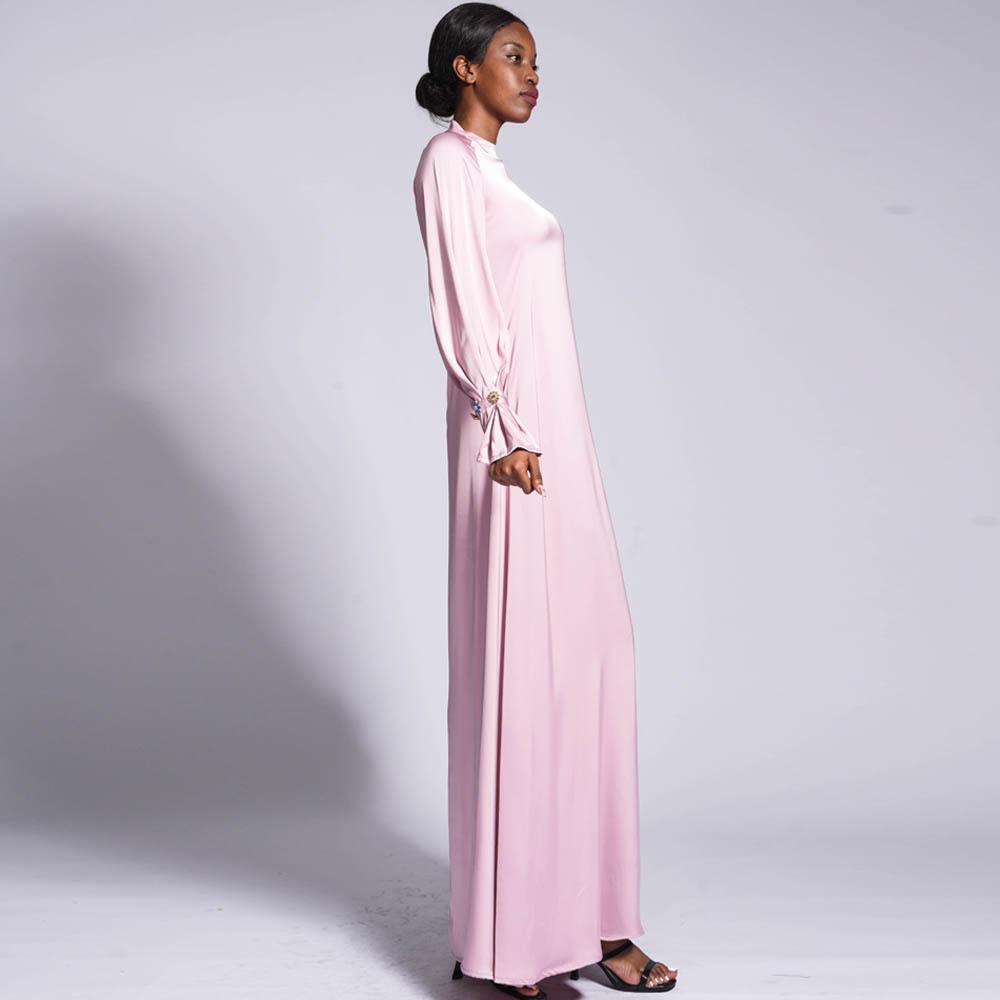 LUMAYA LUMAYA0436 Diamond Buckle Long Solid Loose Dress