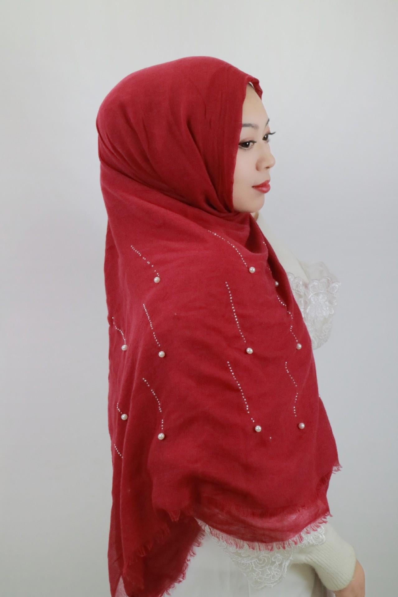 LUMAYA LM1106 Solid Color Scarf Long Beaded SLMwl Headband