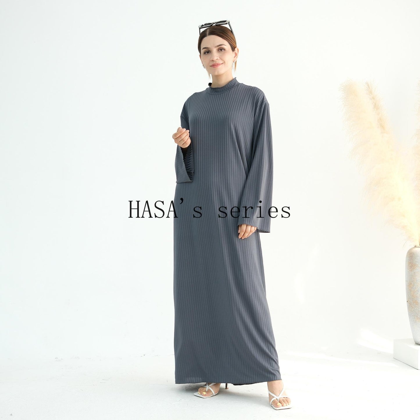 LUMAYA5509 Beautiful Stand Collar Dress Robe - Lightweight multi-color design, comfortable and stylish party  wear red dress thick  thigh 2  part bow  outfits