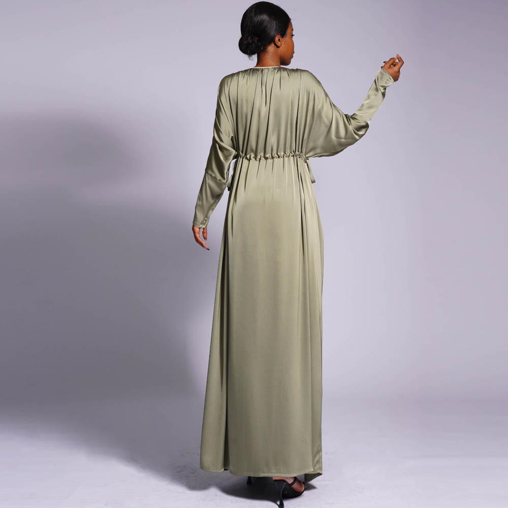 LUMAYA LUMAYA0435 Temperament Solid Color Raglan Dress
