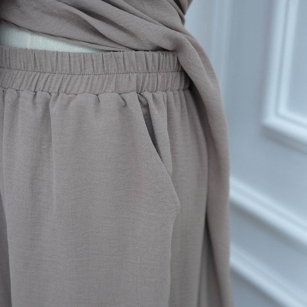 LM6605 Stylish asymmetrical two-piece set (with optional headscarf)