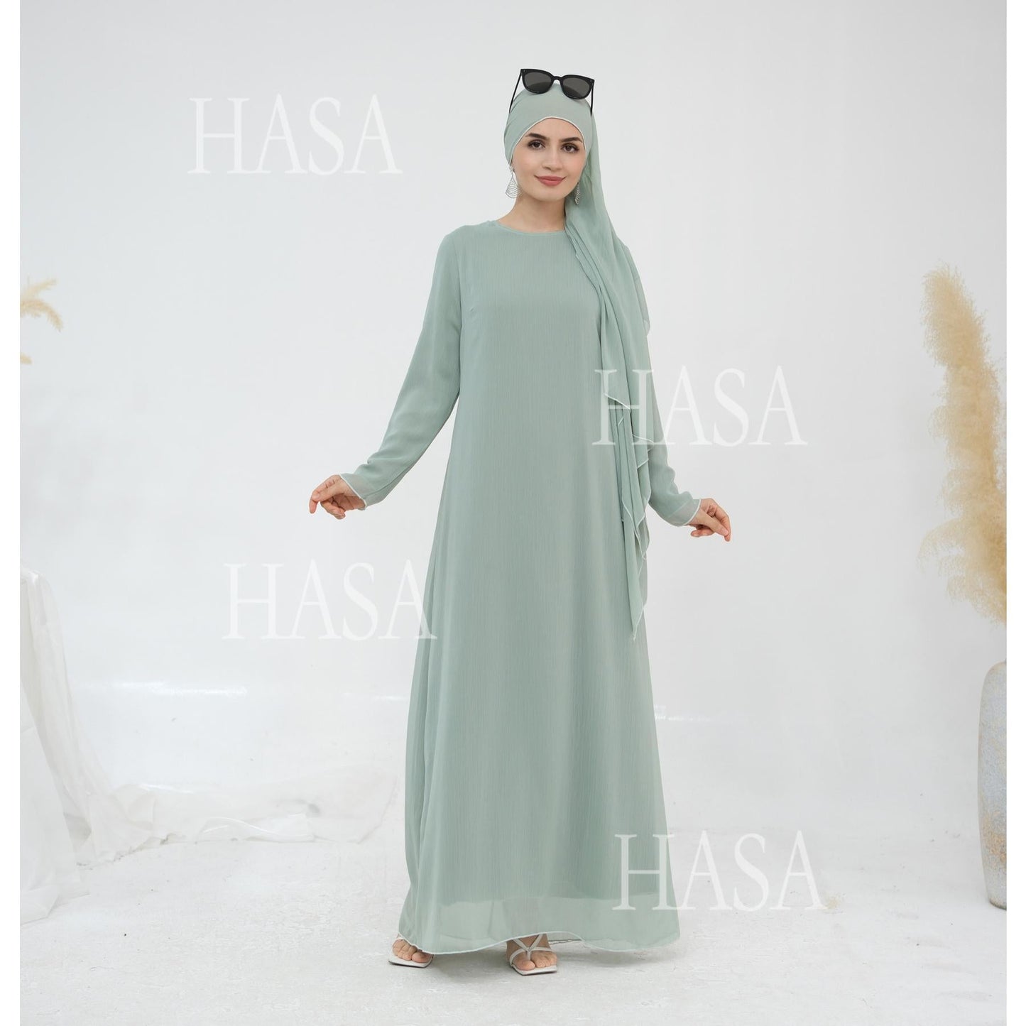 LUMAYA5880 Chiffon Texture Layered Design, A Two-way Dress Suitable for Both Daily and Formal Occasions