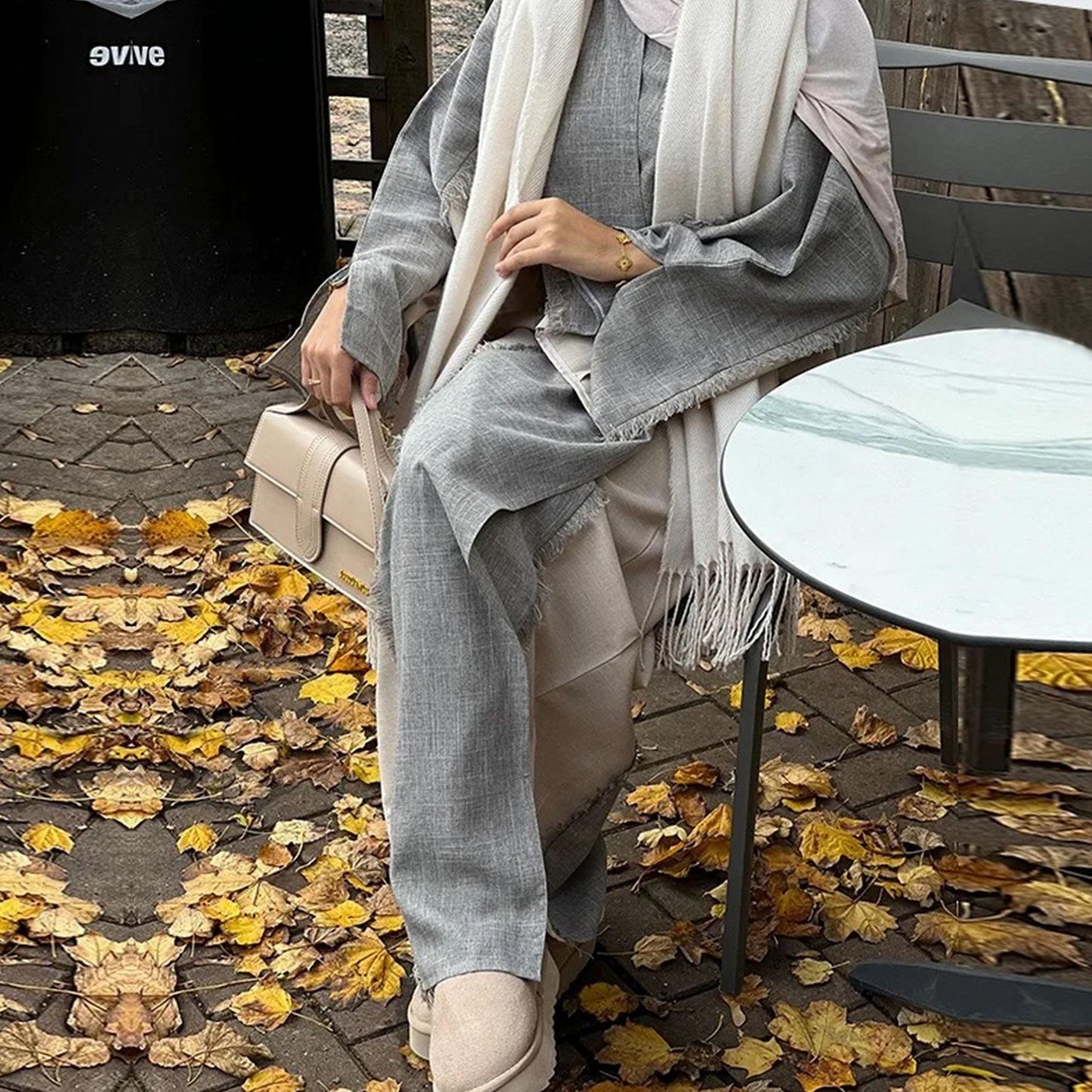 LM5606 Stylish Patchwork Robe - Cardigan and Dress Style