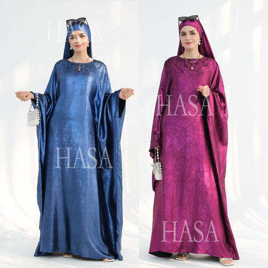 LUMAYA5879 Light-sensing Two-piece Dress | with Headscarf Design, The Overall Matching Is More Worry-free