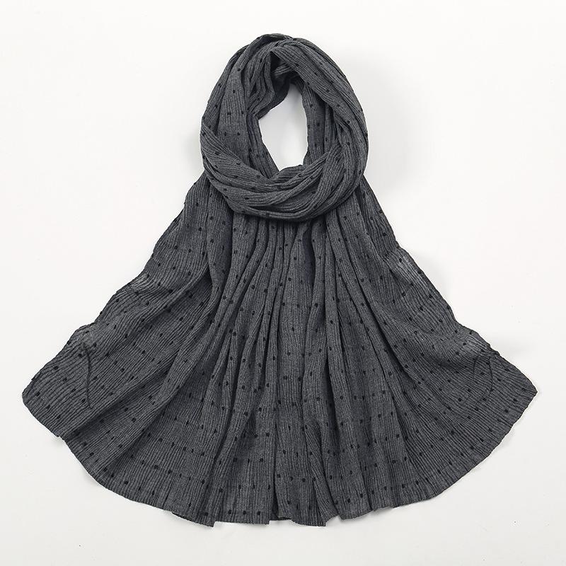 LUMAYA LM1122 Pure Color Cotton and Linen Long Scarf