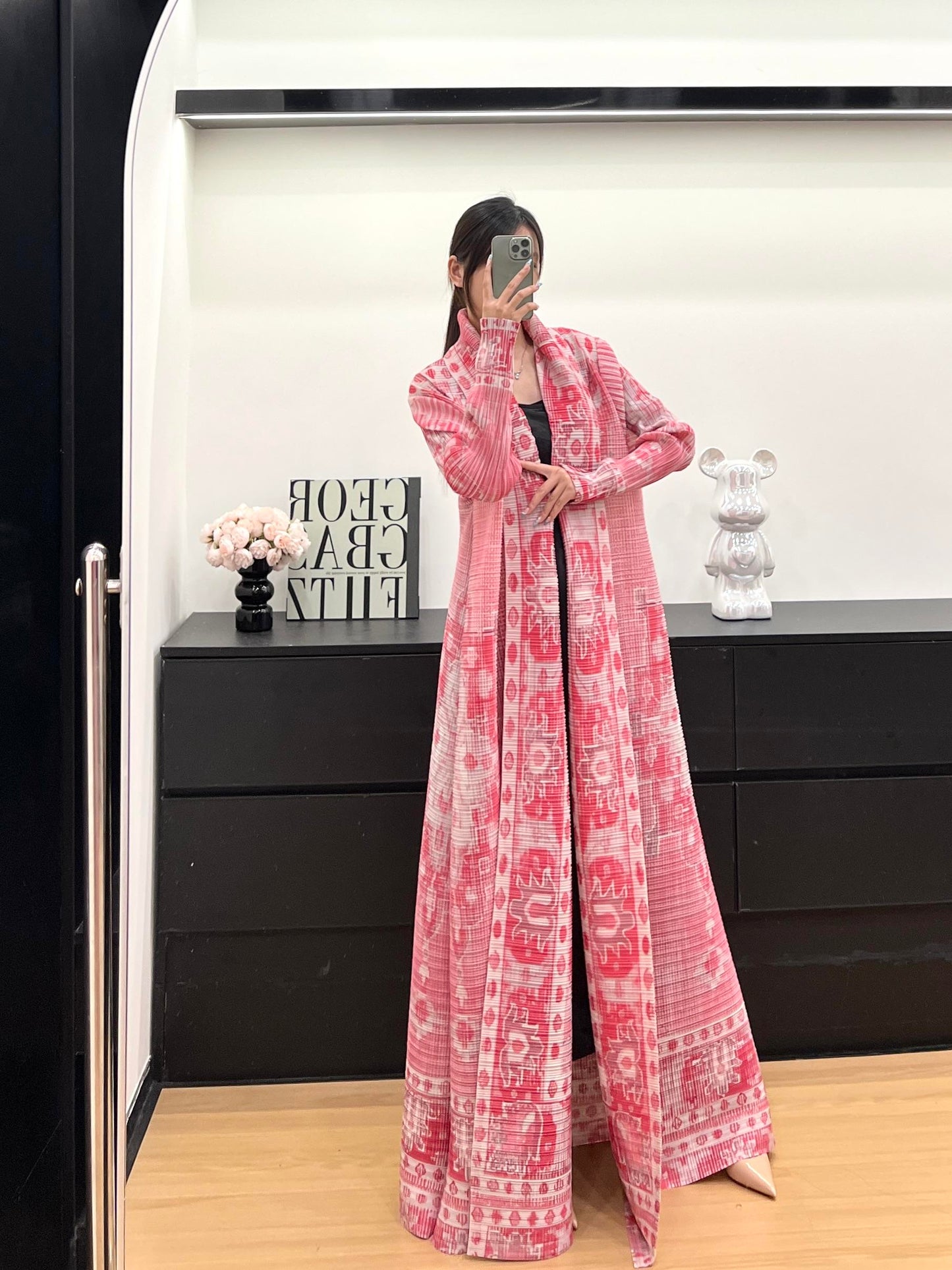 LUMAYA6711 Ethereal Pink , Elevated Abaya Style with Artistic Prints