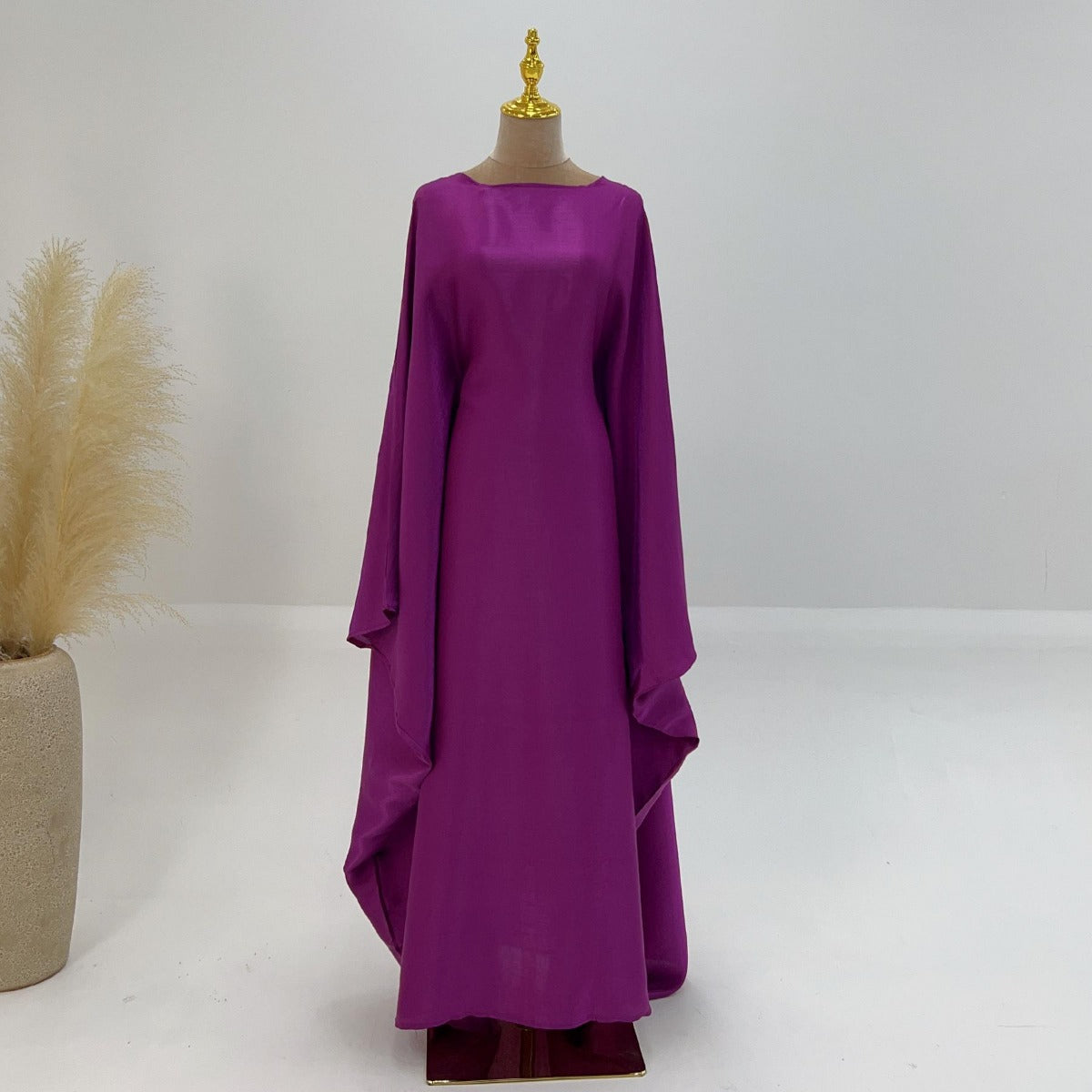LM1348 Elegant Kaftan in Gold Cotton – 20 Vibrant Colors Available
