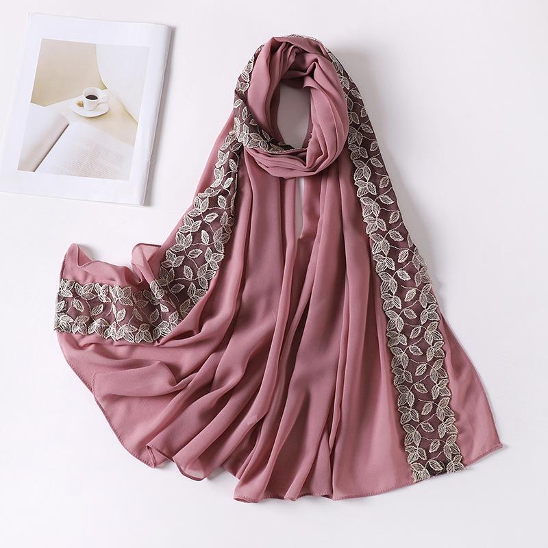 LUMAYA LM1130 Pearl Chiffon Lace Headscarf