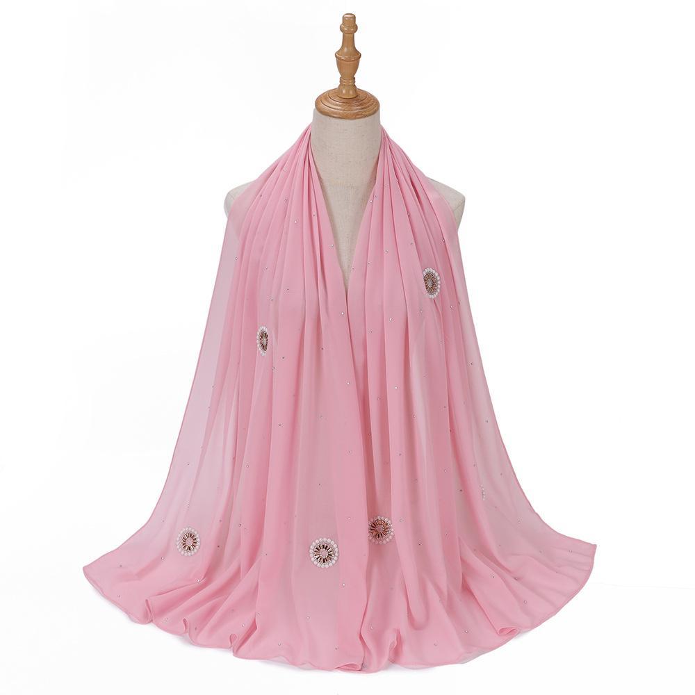 LUMAYA LM1126 Pearl Chiffon Baotou Scarf