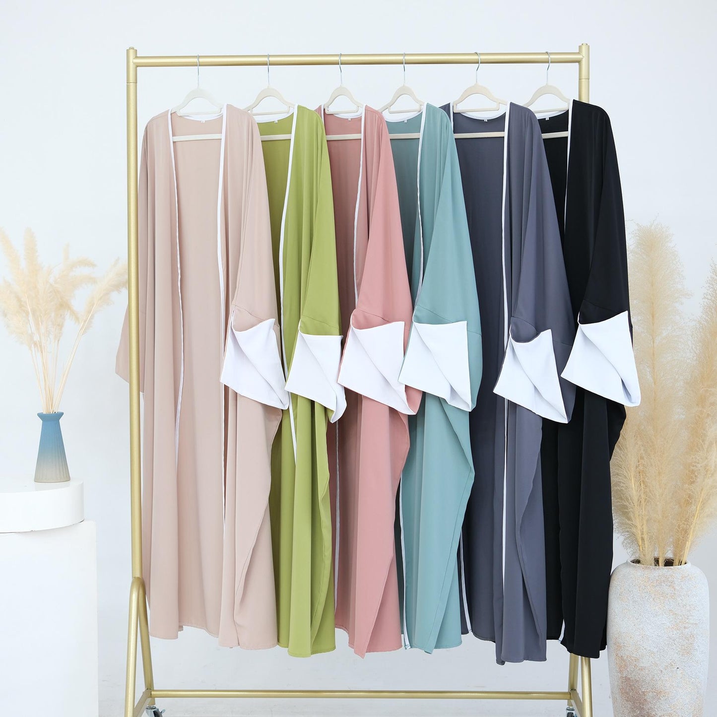 LUMAYA5877 The Loose-fitting Robe LUMAYAs A Lightweight Silhouette TLUMAYAt Is Perfect for Any Occasion open abaya outfit