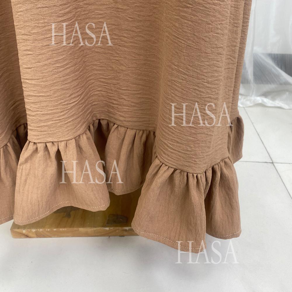 LUMAYA5860 Fashionable Imitation Linen Solid Color Robe, BreatLUMAYAble and Comfortable Leading The Trend abaya girl