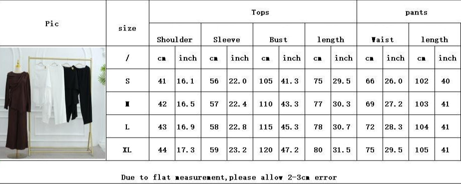 LM6568 Solid Color Design Top + Pants Two-piece Set for Daily Personality Wear