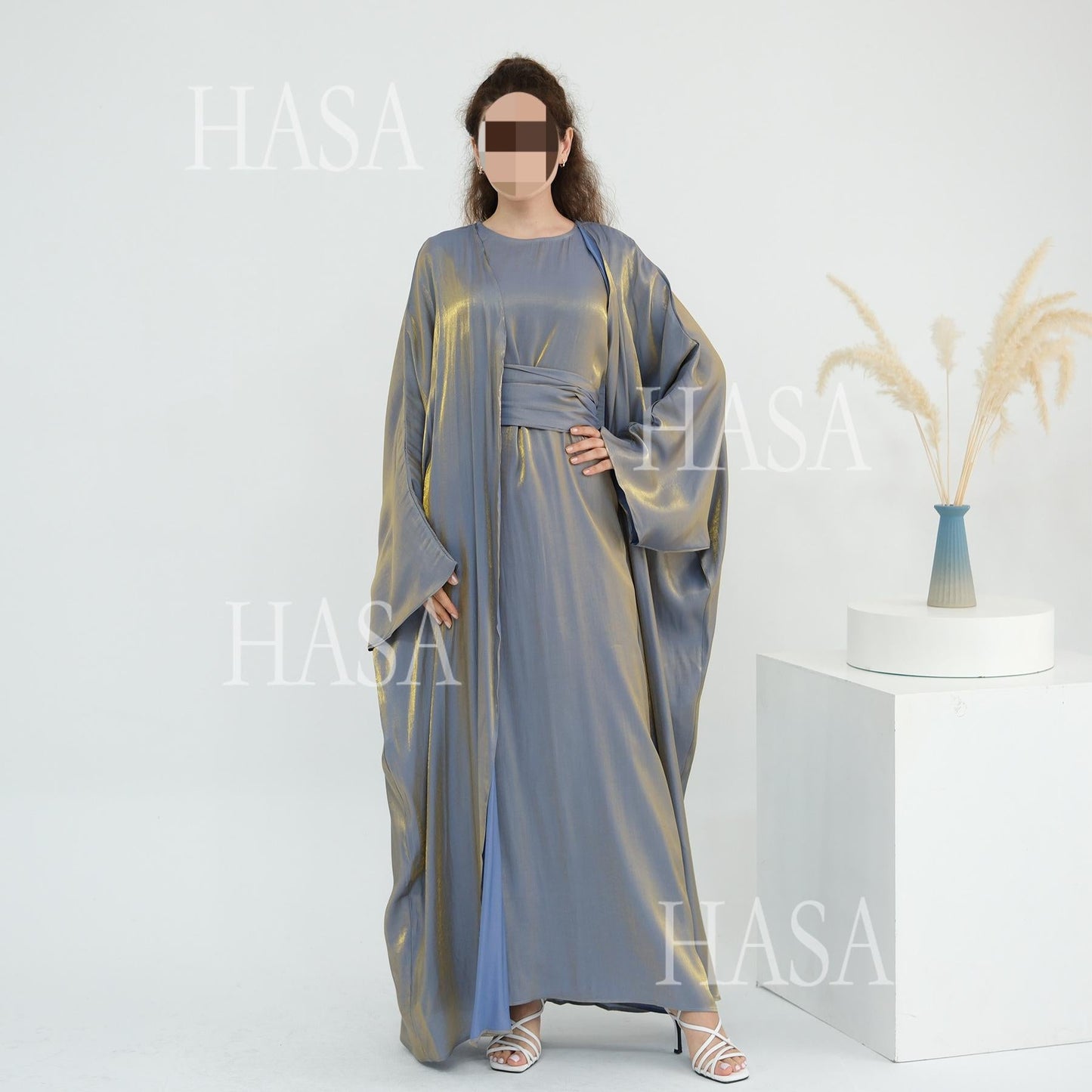 LUMAYA6530 Solid color simple two-piece long skirt suit