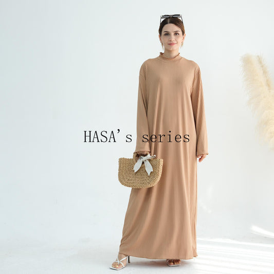 HA5509 Beautiful Stand Collar Dress Robe - Lightweight multi-color design, comfortable and stylish party  wear red dress thick  thigh 2  part bow  outfits