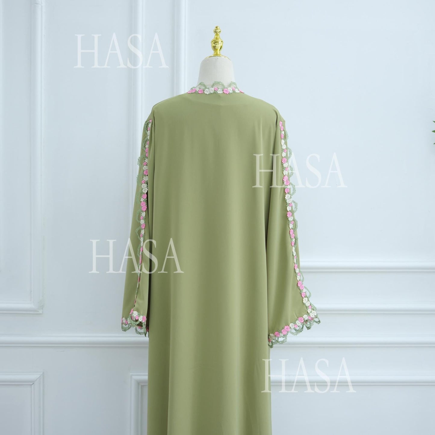 HA6560 Simple Floral Embroidery Cardigan