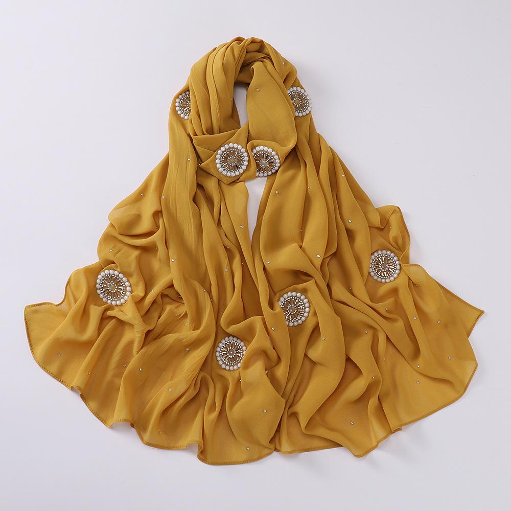 LUMAYA LM1126 Pearl Chiffon Baotou Scarf