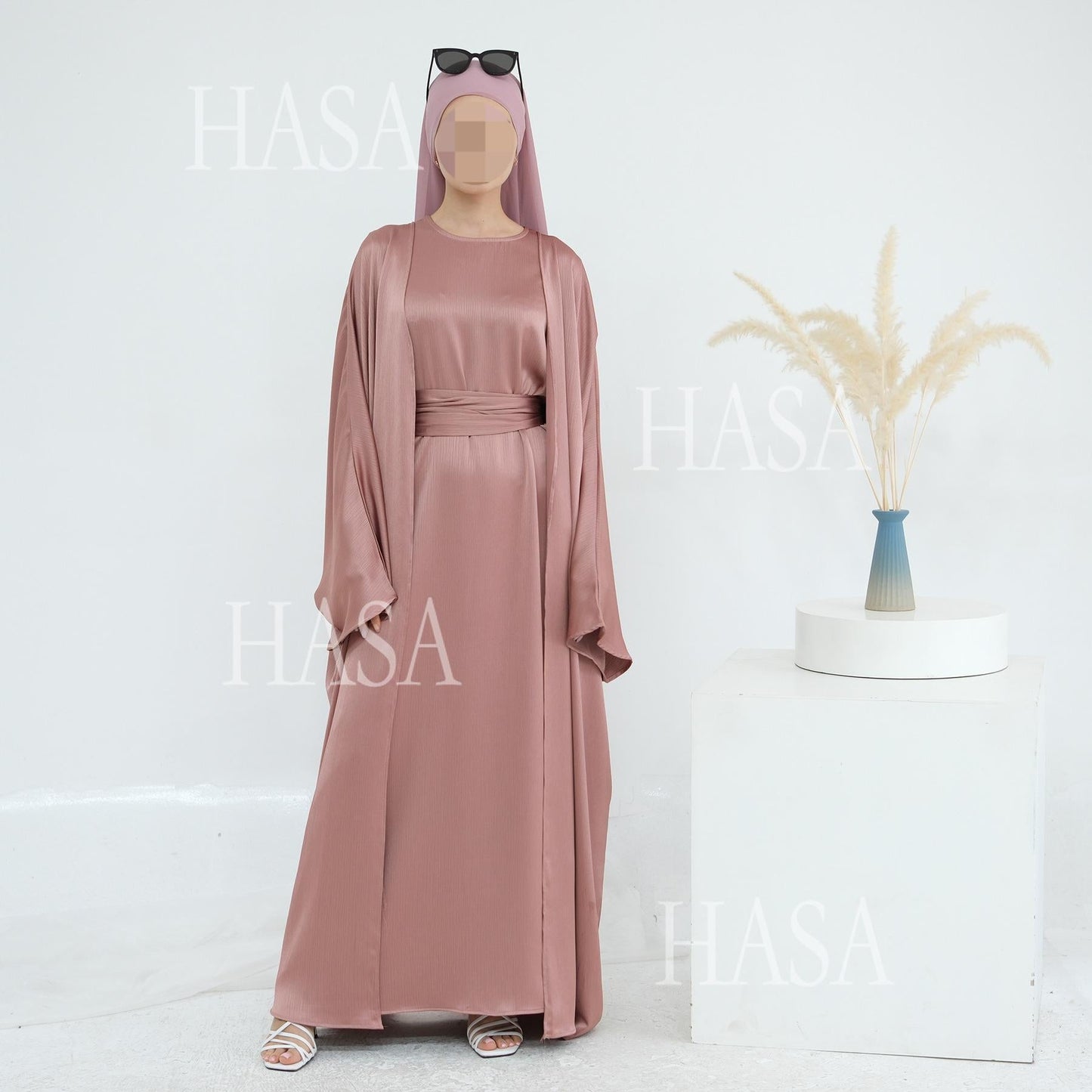 LM6575 Elegant Two-piece Cardigan Robe Set