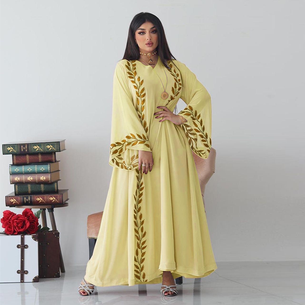 LUMAYA LUMAYA1050 2pcs Chiffon Long Muslim Dress with Hijab