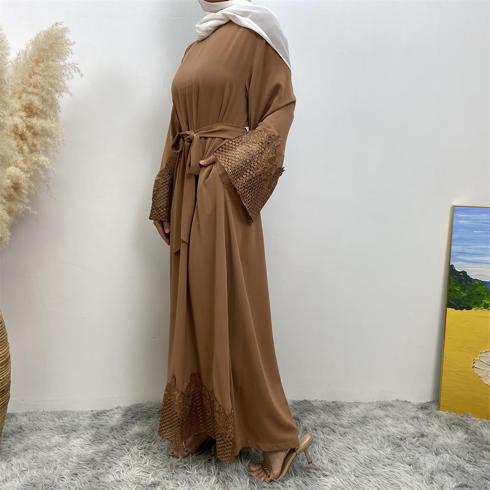 LUMAYA LUMAYA1084 Muslim Fashion Lace Robe Dress