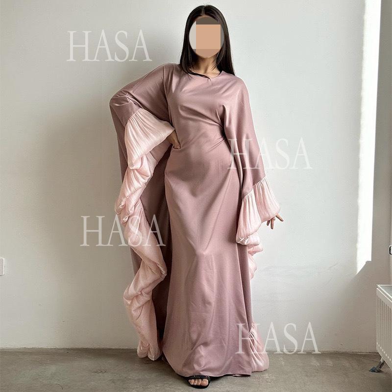 LUMAYA6473 Elegant and Graceful Heavy Stitching Lace Sleeve Robe