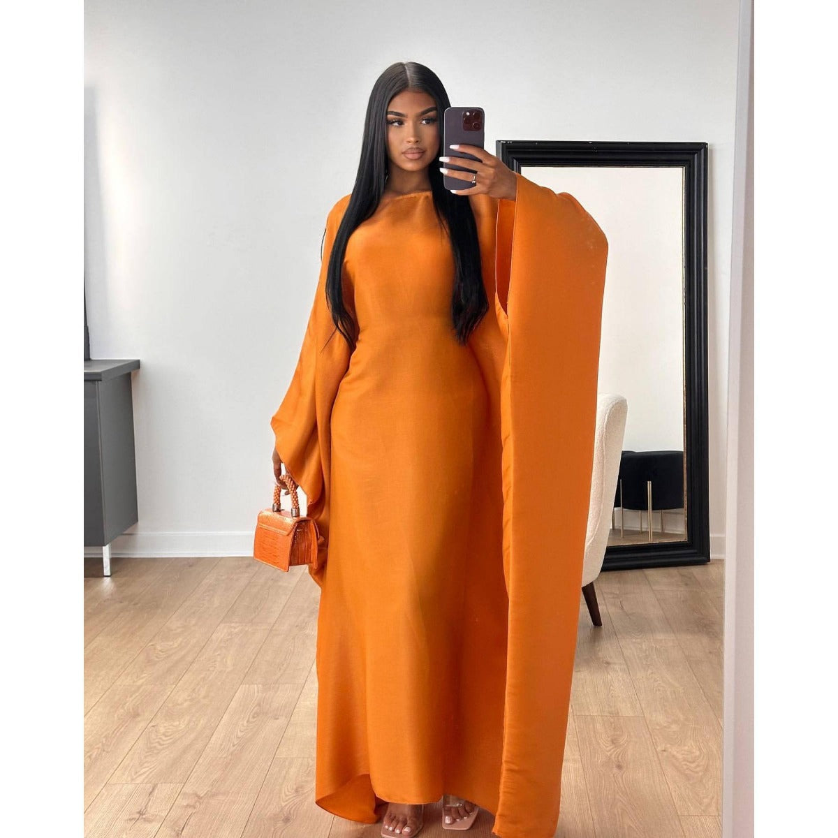 LM1348 Elegant Kaftan in Gold Cotton – 20 Vibrant Colors Available