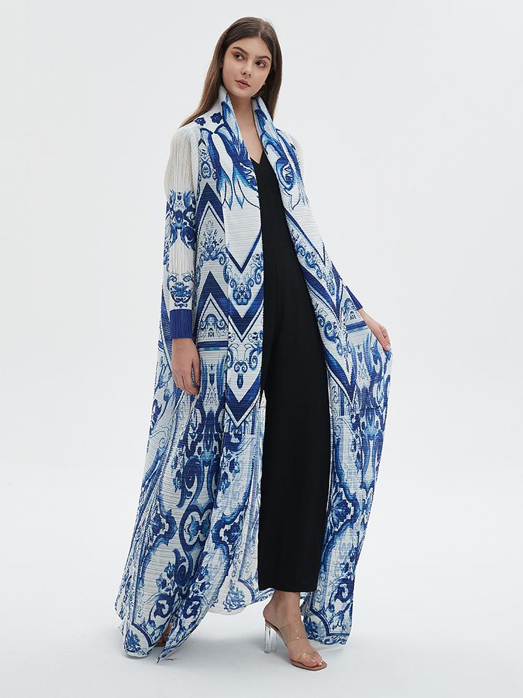 LUMAYA6704 Porcelain Dreams Blue and White Abaya for Ramadan