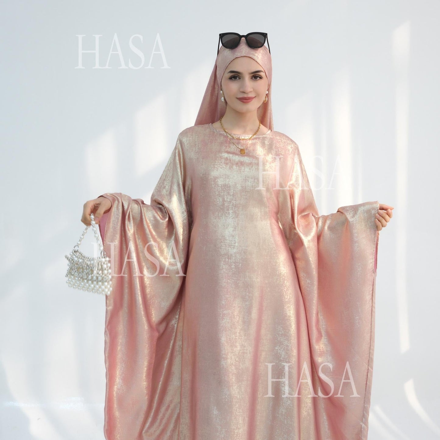 LUMAYA5879 Light-sensing Two-piece Dress | with Headscarf Design, The Overall Matching Is More Worry-free