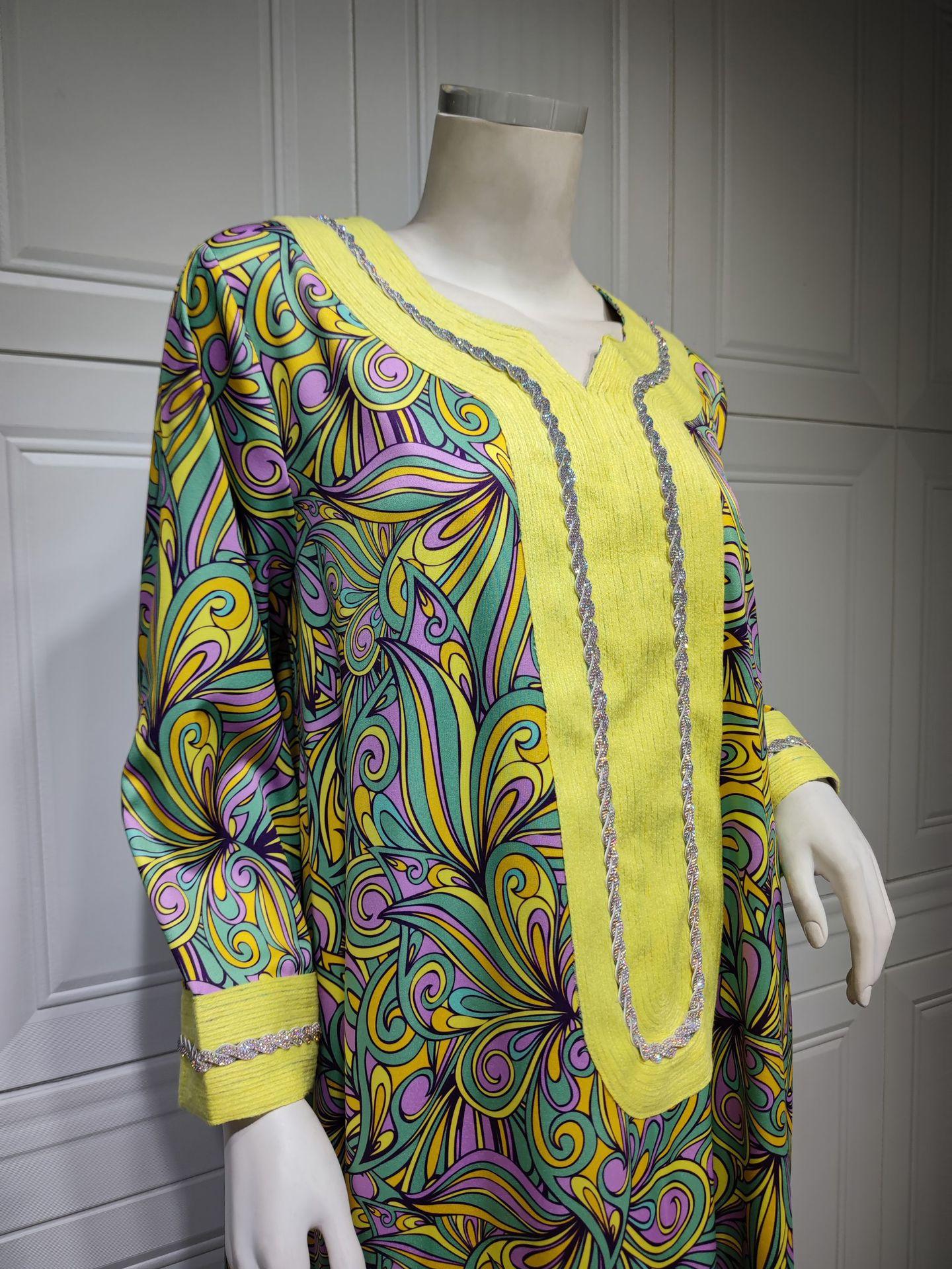 LUMAYA LUMAYA1074 Muslim Embroidered Hot Diamond Dress