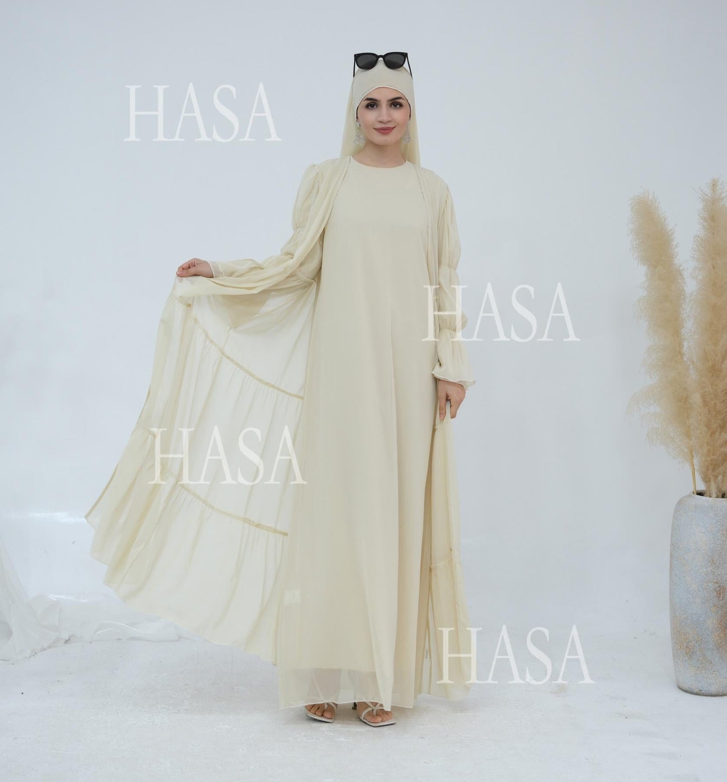 LUMAYA5880 Chiffon Texture Layered Design, A Two-way Dress Suitable for Both Daily and Formal Occasions