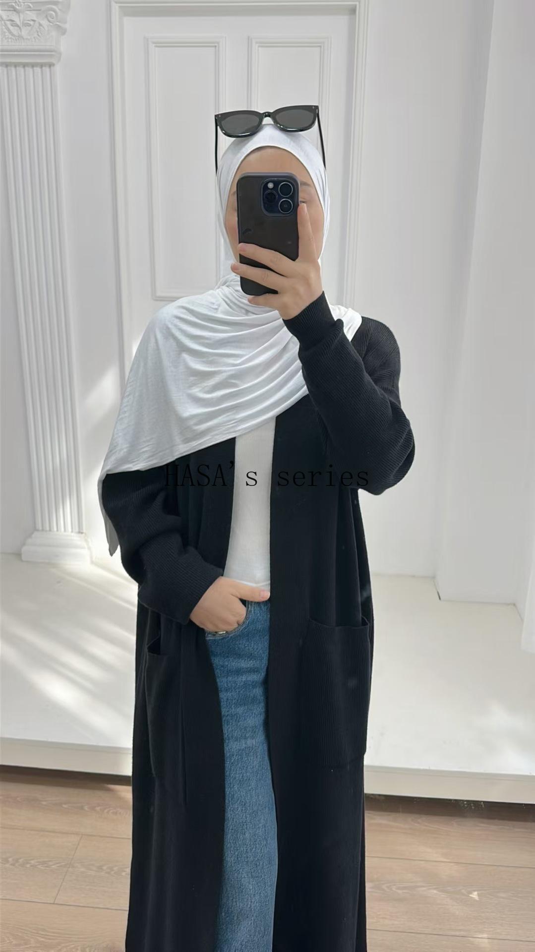 LUMAYA5439 Temperament Knitted Cardigan - Autumn and Winter Thick Loose Long Dress long  sleeve