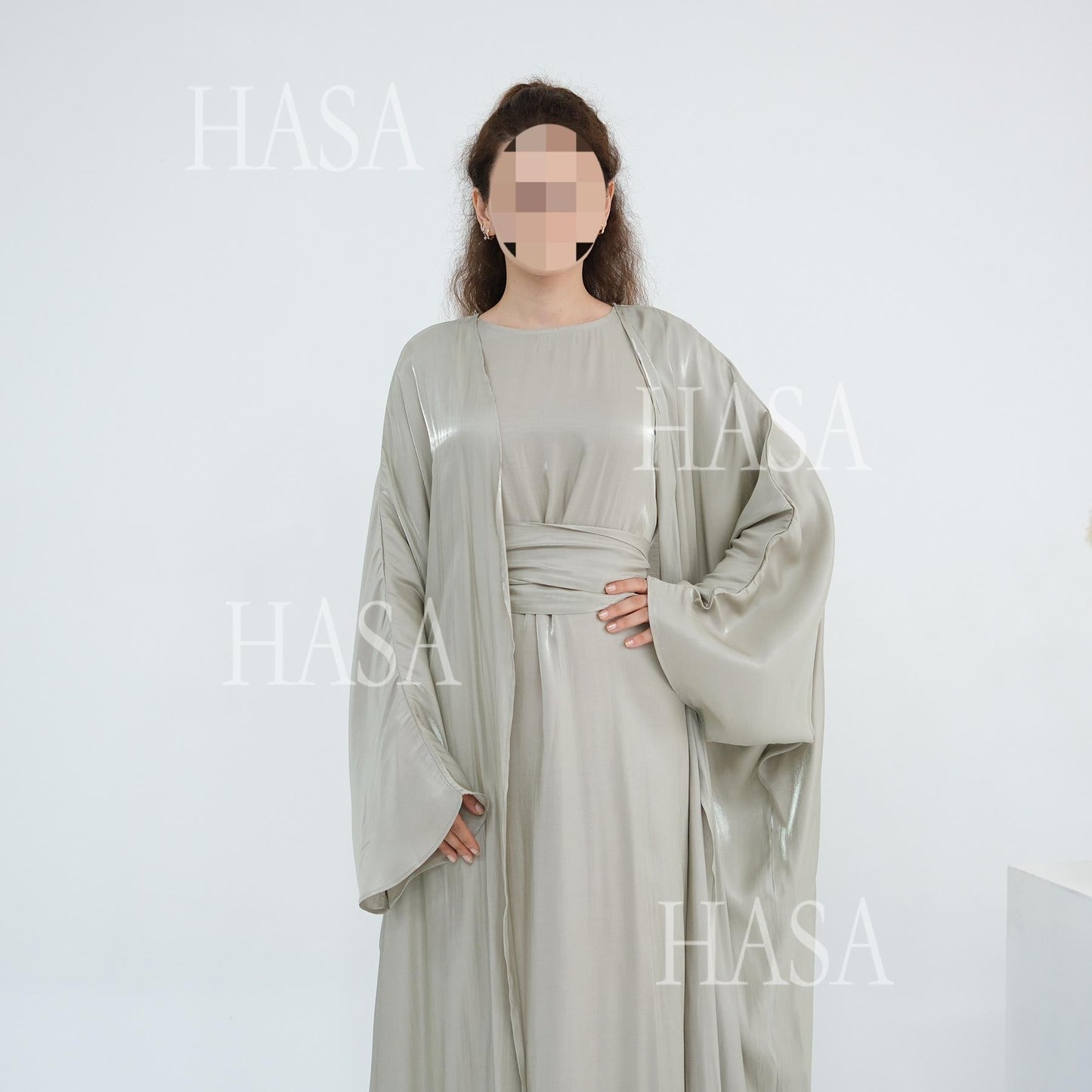 LUMAYA6530 Solid color simple two-piece long skirt suit
