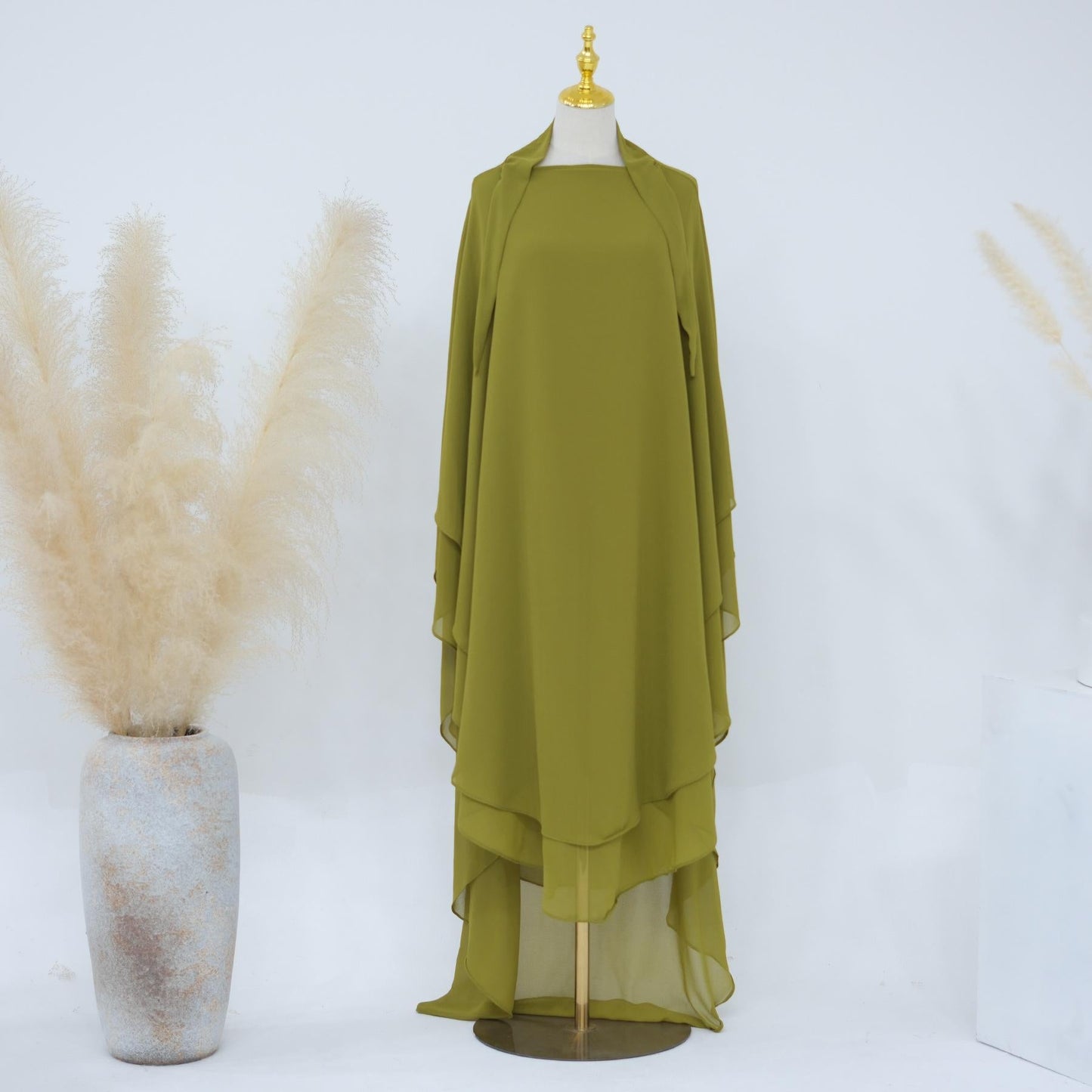 HAYA HAYA1000 Double Layered Chiffon Large Swing Headscarf