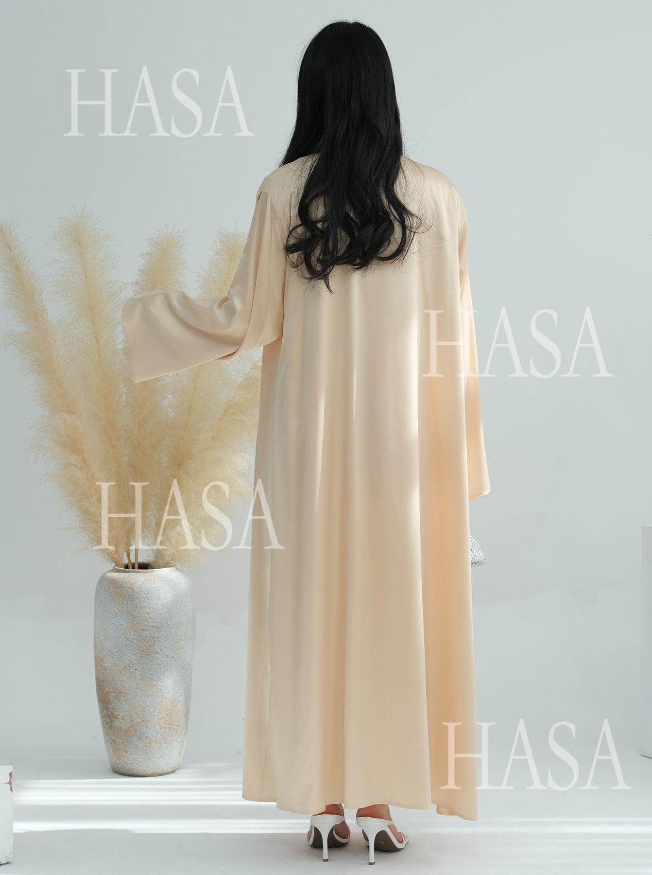 LM6581 Solid color three-piece women's long skirt suit