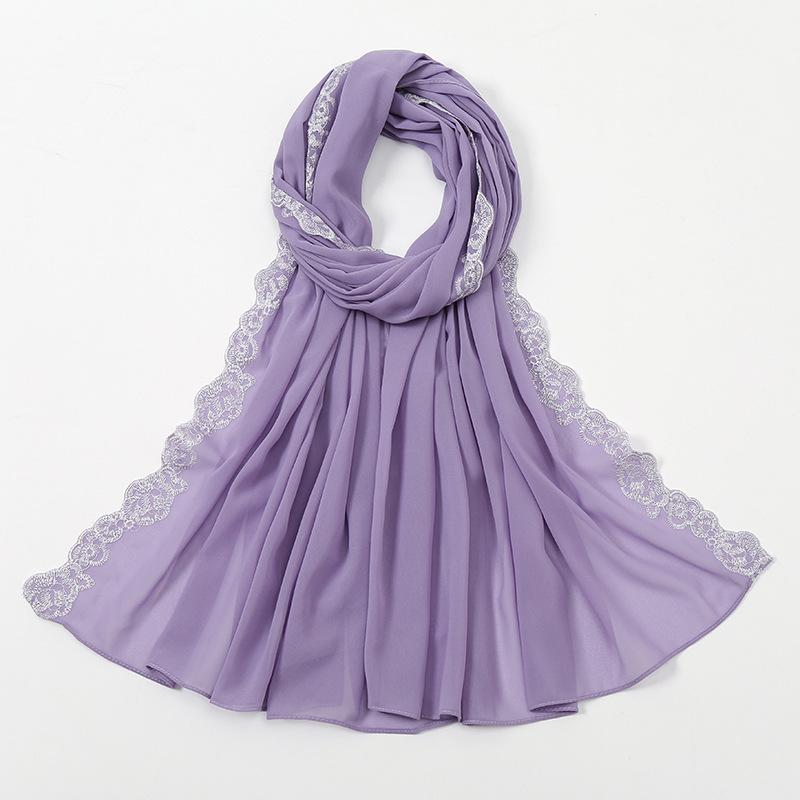 LUMAYA LM1124 Chiffon Fashion Lace Scarf