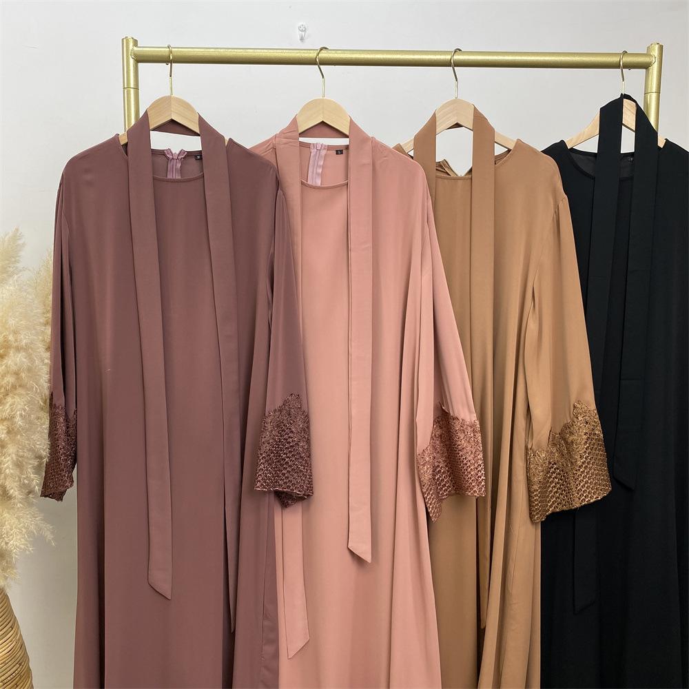 LUMAYA LUMAYA1084 Muslim Fashion Lace Robe Dress