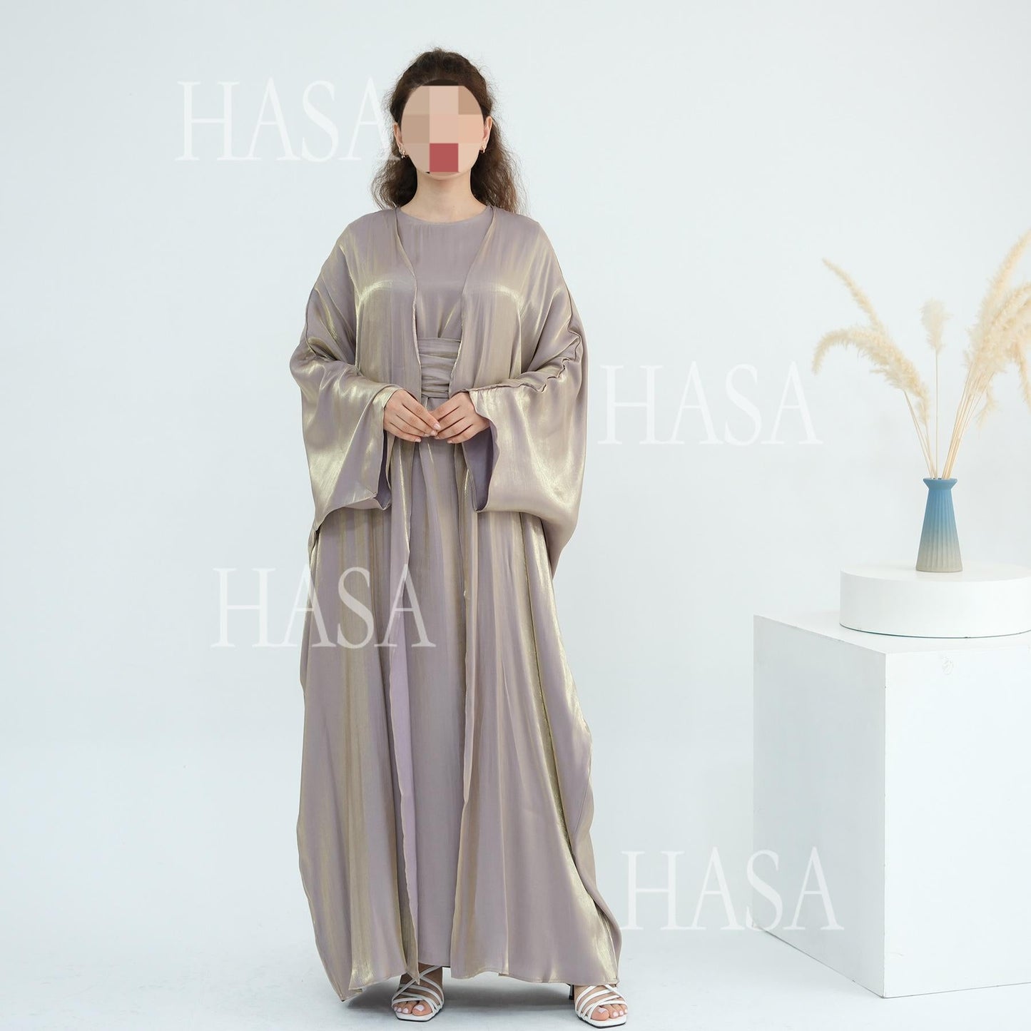 LUMAYA6530 Solid color simple two-piece long skirt suit